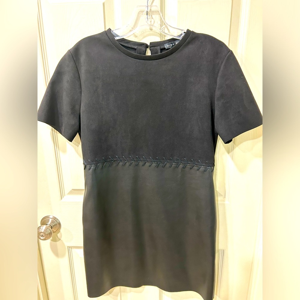 NWT Miou Muse faux leather/ suede combo dress. Size small; never worn